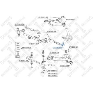 Skersinės vairo trauklės galas STELLOX 51-72003-SX
