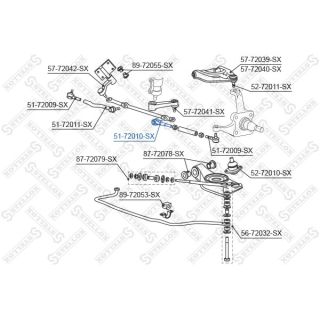 Skersinės vairo trauklės galas STELLOX 51-72010-SX