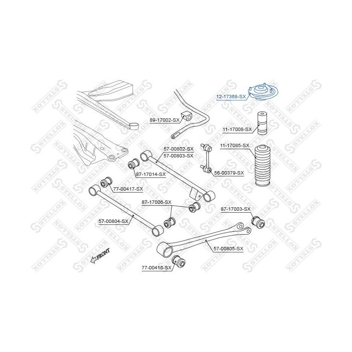 Pakabos statramsčio atraminis guolis STELLOX 12-17368-SX