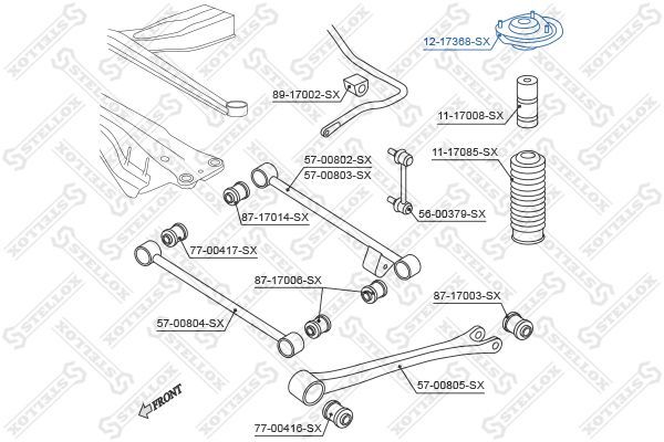 Pakabos statramsčio atraminis guolis STELLOX 12-17368-SX