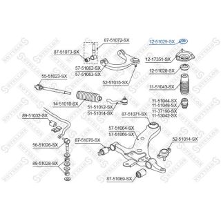 Pakabos statramsčio atraminis guolis STELLOX 12-51029-SX