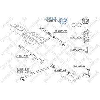 Pakabos statramsčio atraminis guolis STELLOX 12-53038-SX