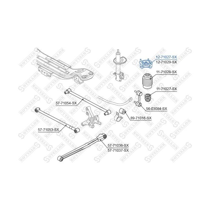 Pakabos statramsčio atraminis guolis STELLOX 12-71027-SX