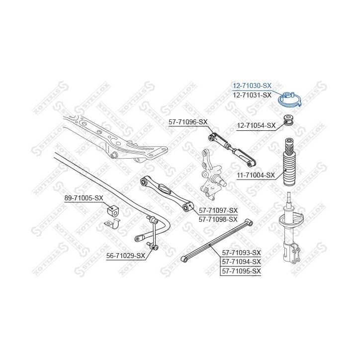 Pakabos statramsčio atraminis guolis STELLOX 12-71030-SX