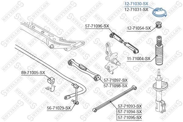 Pakabos statramsčio atraminis guolis STELLOX 12-71030-SX