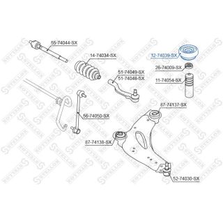Pakabos statramsčio atraminis guolis STELLOX 12-74039-SX