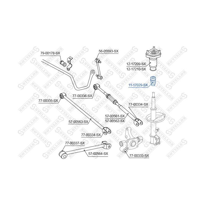 Atraminis buferis, pakaba STELLOX 11-17029-SX