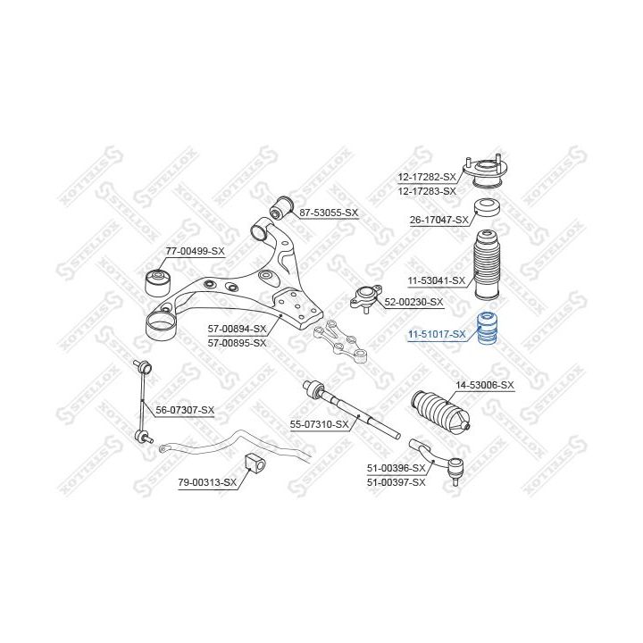 Atraminis buferis, pakaba STELLOX 11-51017-SX