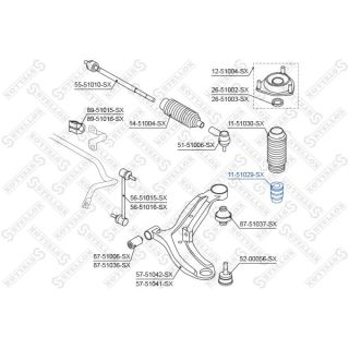 Atraminis buferis, pakaba STELLOX 11-51029-SX