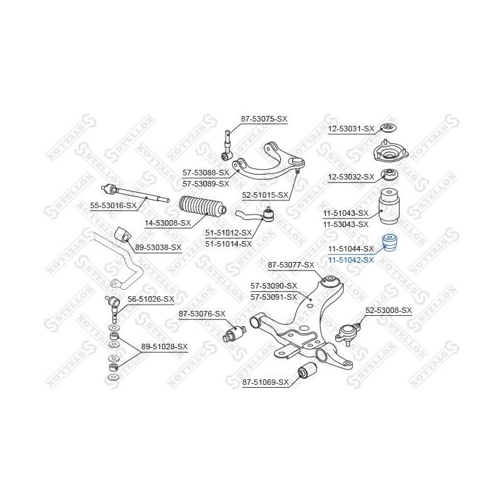 Atraminis buferis, pakaba STELLOX 11-51042-SX