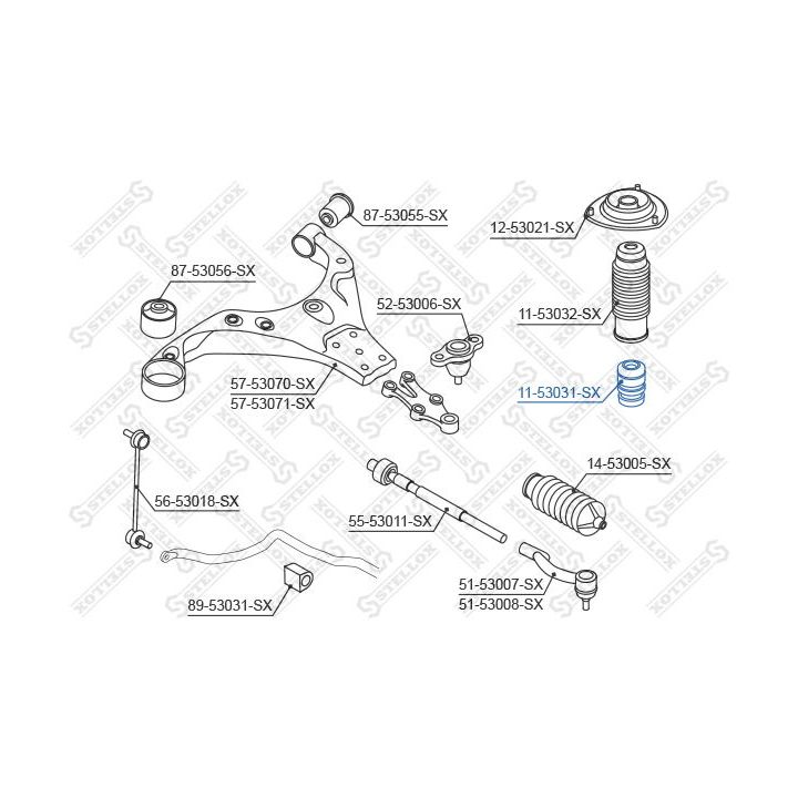 Atraminis buferis, pakaba STELLOX 11-53031-SX
