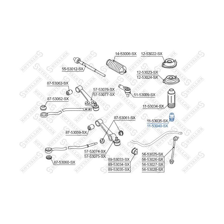 Atraminis buferis, pakaba STELLOX 11-53040-SX