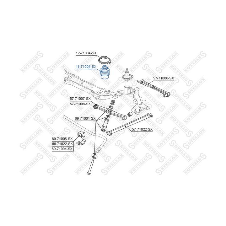 Atraminis buferis, pakaba STELLOX 11-71004-SX