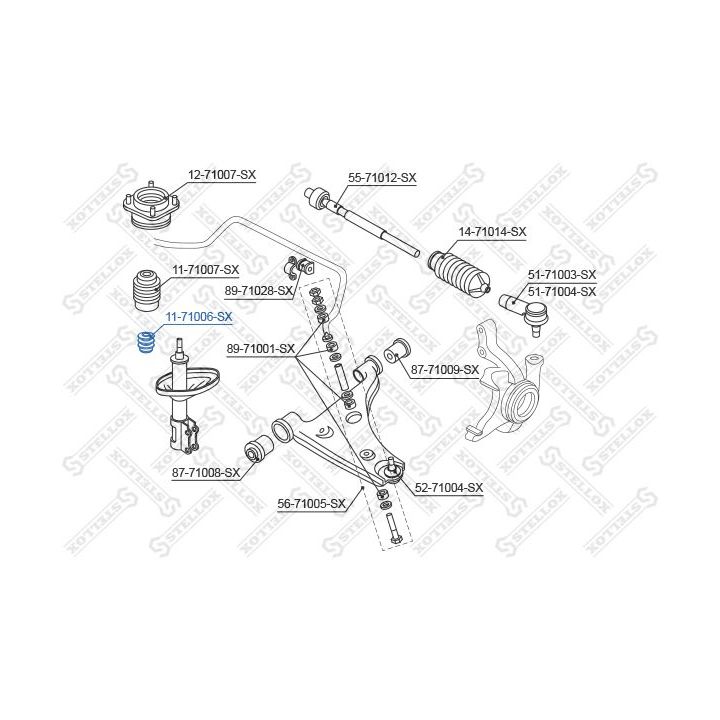 Atraminis buferis, pakaba STELLOX 11-71006-SX