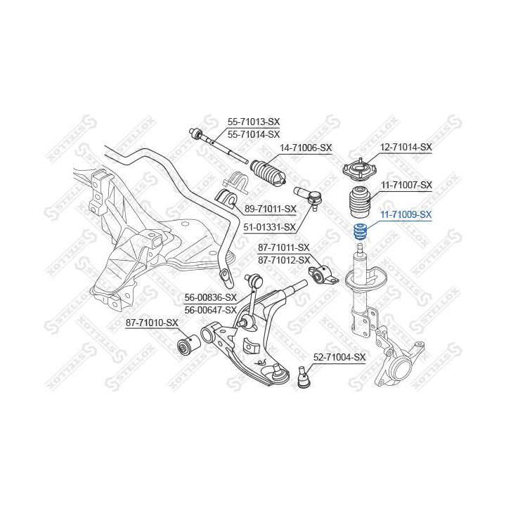 Atraminis buferis, pakaba STELLOX 11-71009-SX