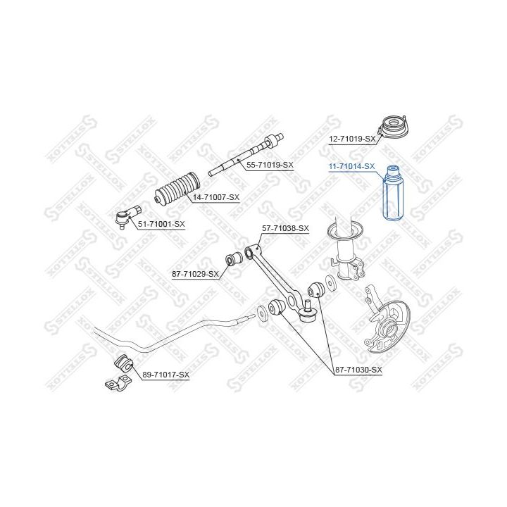 Atraminis buferis, pakaba STELLOX 11-71014-SX