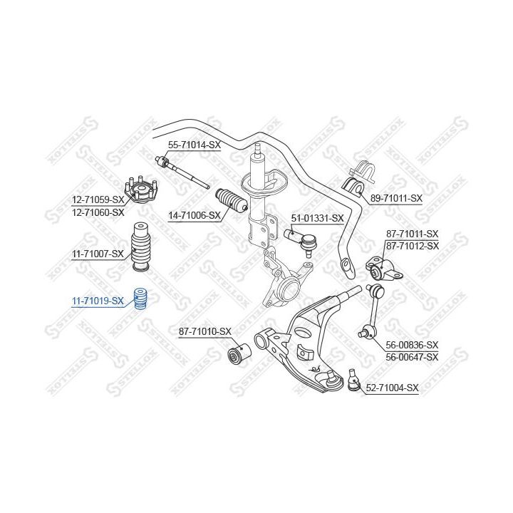 Atraminis buferis, pakaba STELLOX 11-71019-SX