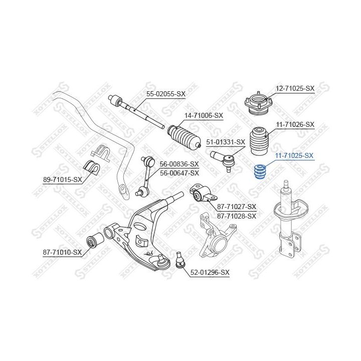 Atraminis buferis, pakaba STELLOX 11-71025-SX