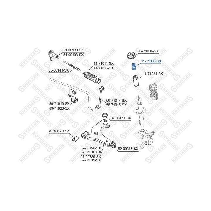 Atraminis buferis, pakaba STELLOX 11-71033-SX