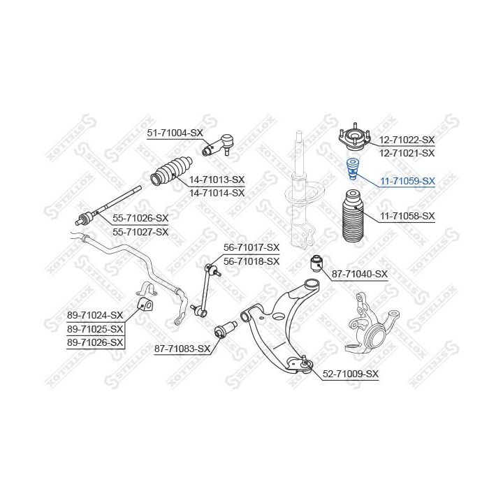 Atraminis buferis, pakaba STELLOX 11-71059-SX