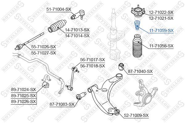 Atraminis buferis, pakaba STELLOX 11-71059-SX