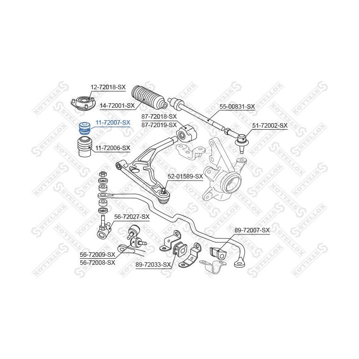 Atraminis buferis, pakaba STELLOX 11-72007-SX