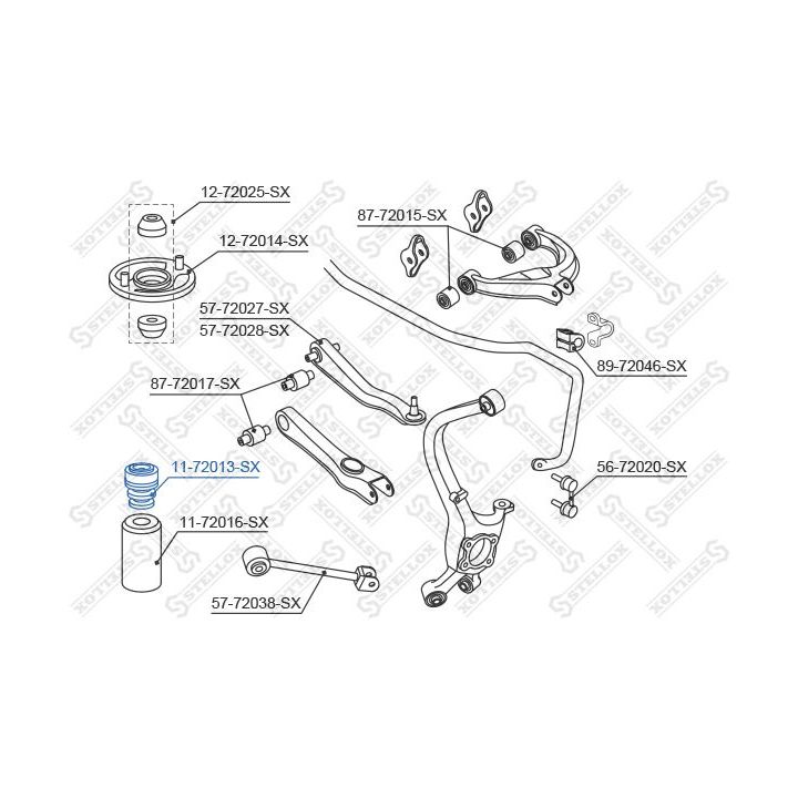 Atraminis buferis, pakaba STELLOX 11-72013-SX