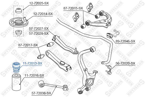 Atraminis buferis, pakaba STELLOX 11-72013-SX