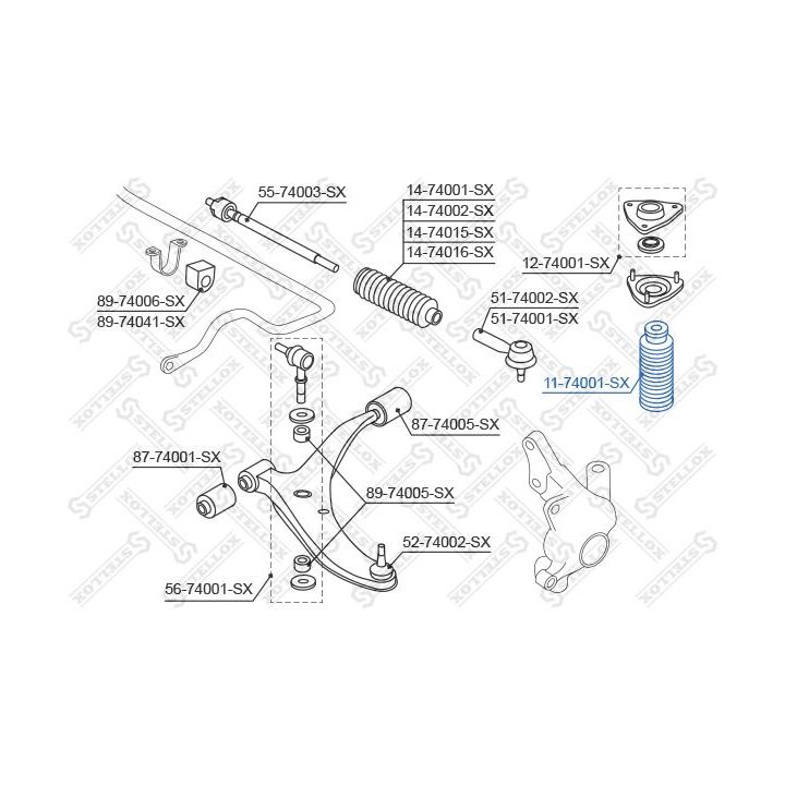 Atraminis buferis, pakaba STELLOX 11-74001-SX
