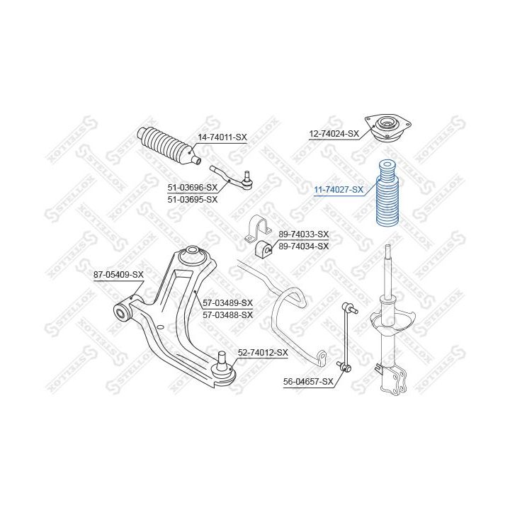 Atraminis buferis, pakaba STELLOX 11-74027-SX
