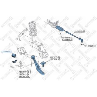 Skersinio stabilizatoriaus įvorių komplektas STELLOX 77-00135-SX