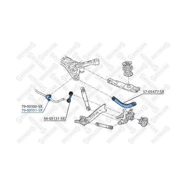 Skersinio stabilizatoriaus įvorių komplektas STELLOX 79-00101-SX