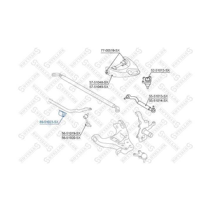 Skersinio stabilizatoriaus įvorių komplektas STELLOX 89-51023-SX