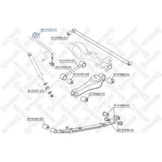 Skersinio stabilizatoriaus įvorių komplektas STELLOX 89-51035-SX