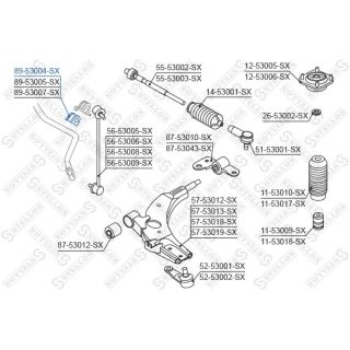 Skersinio stabilizatoriaus įvorių komplektas STELLOX 89-53004-SX