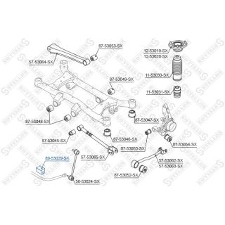 Skersinio stabilizatoriaus įvorių komplektas STELLOX 89-53029-SX