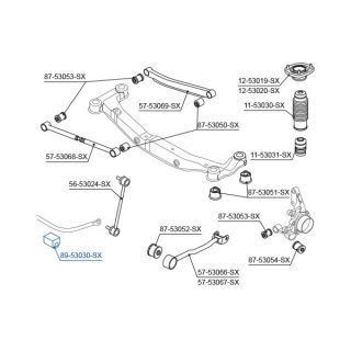 Skersinio stabilizatoriaus įvorių komplektas STELLOX 89-53030-SX