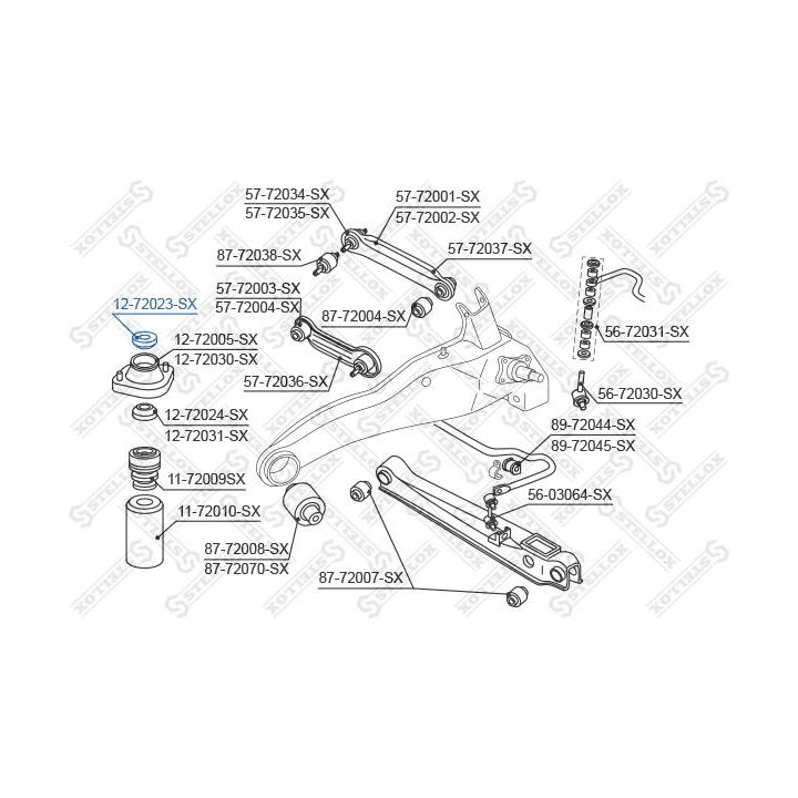 Remonto komplektas, pakabos statramstis STELLOX 12-72023-SX