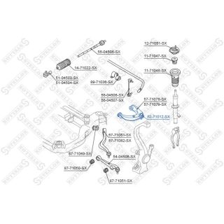 Šarnyras / girgždukas STELLOX 52-71012-SX