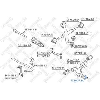 Šarnyras / girgždukas STELLOX 52-74027-SX