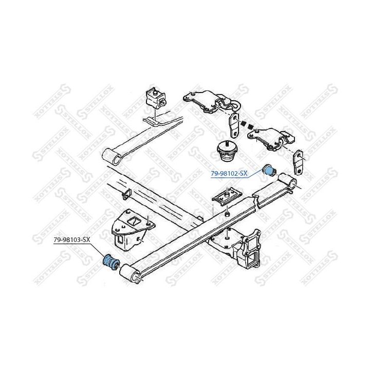 įvorė, amortizatorius STELLOX 79-98102-SX