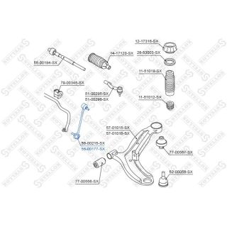 šarnyro stabilizatorius STELLOX 56-00177-SX