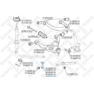 šarnyro stabilizatorius STELLOX 56-00324-SX