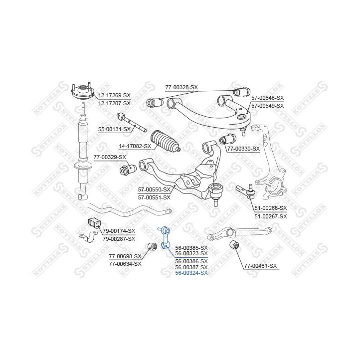 šarnyro stabilizatorius STELLOX 56-00324-SX