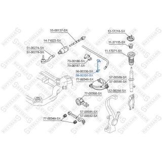 šarnyro stabilizatorius STELLOX 56-00331-SX