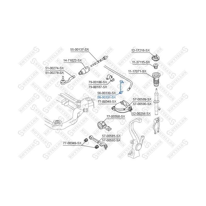 šarnyro stabilizatorius STELLOX 56-00331-SX
