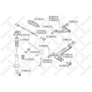 šarnyro stabilizatorius STELLOX 56-00334-SX