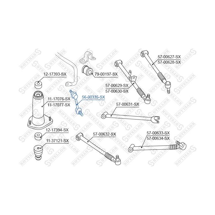 šarnyro stabilizatorius STELLOX 56-00335-SX