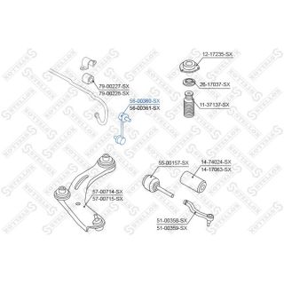 šarnyro stabilizatorius STELLOX 56-00360-SX