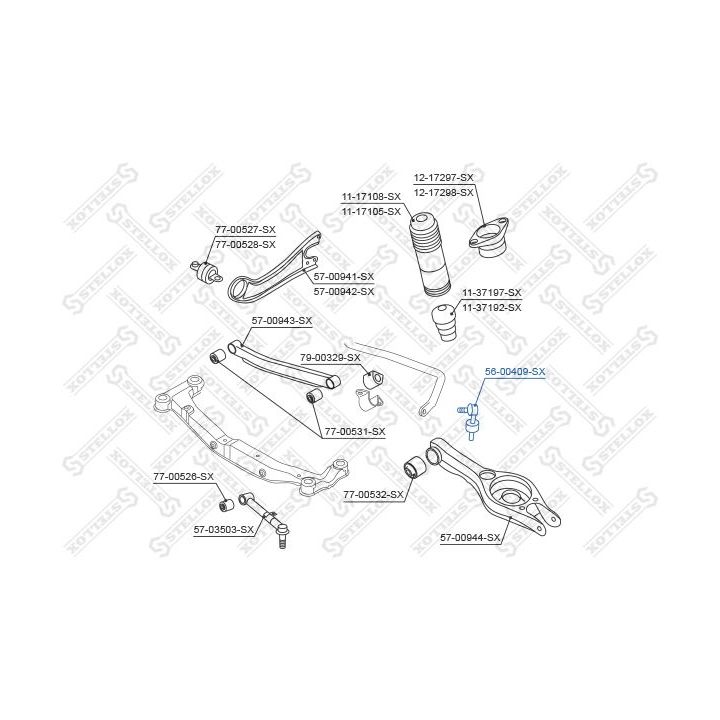 šarnyro stabilizatorius STELLOX 56-00409-SX